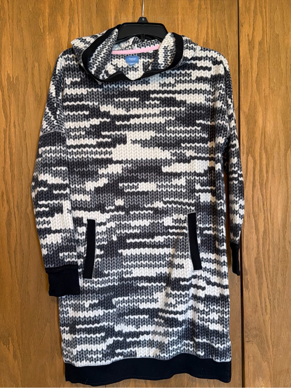Simply Vera Vera Wang Black & White Knit Marled Crewneck Sweater